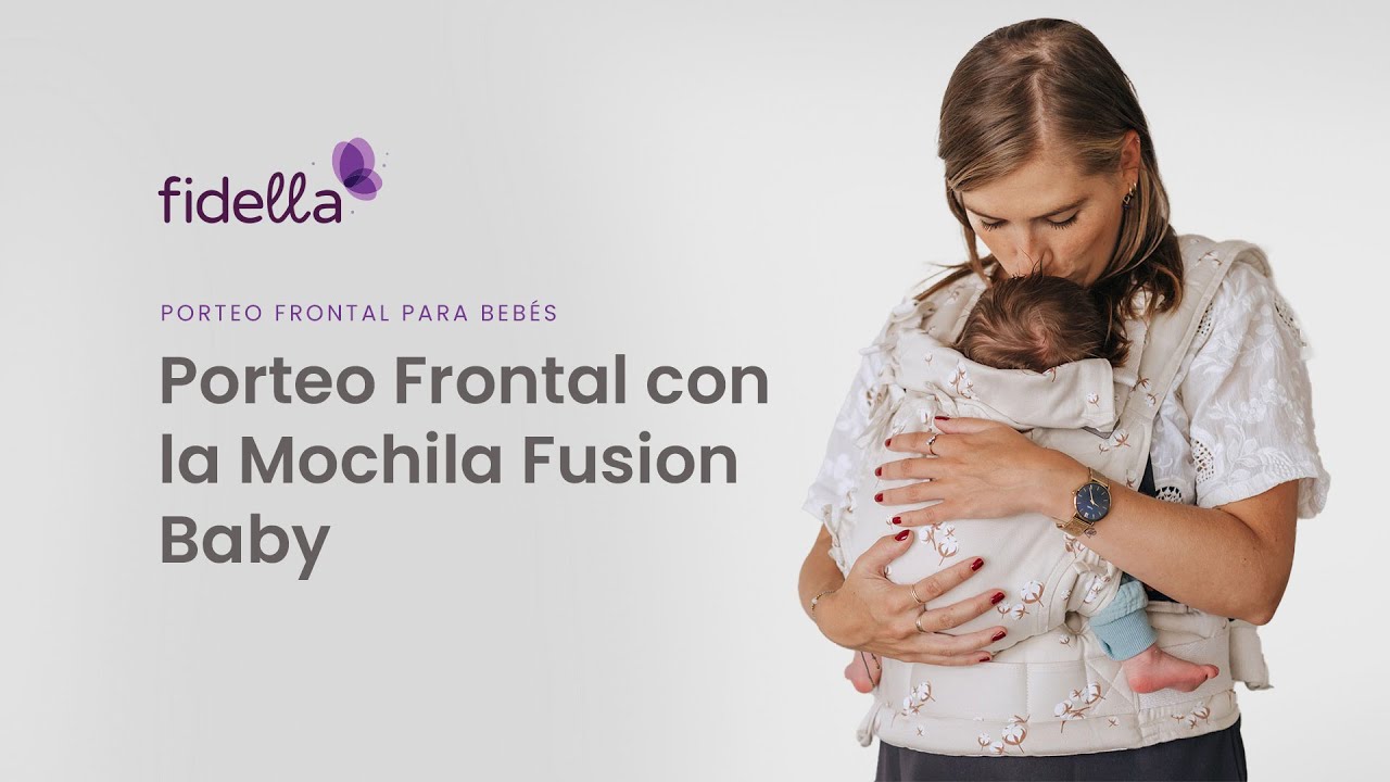 Porteo Frontal con la Mochila Portabebés Fidella Fusión Baby