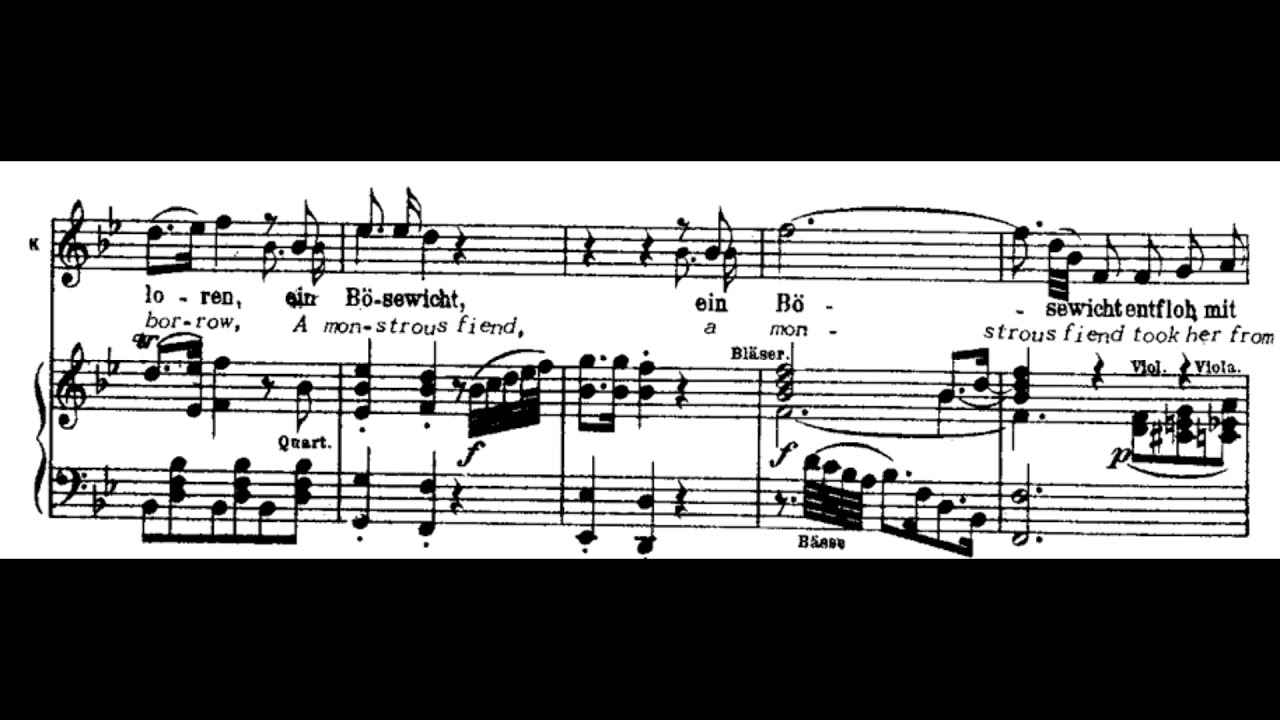 O zittre nicht (Die Zauberflöte - W.A. Mozart) Score Animation