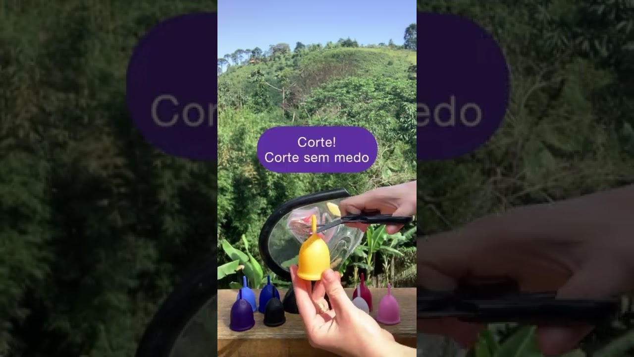 Est&aacute; com d&uacute;vida no coletor menstrual. Vem com a gente www.violetacup.com.br
