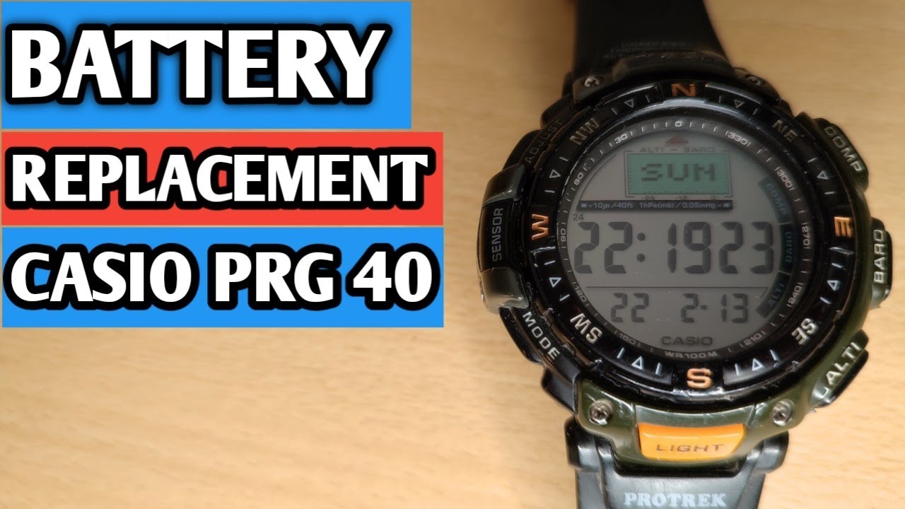 How to change casio prg 40 watch battery?