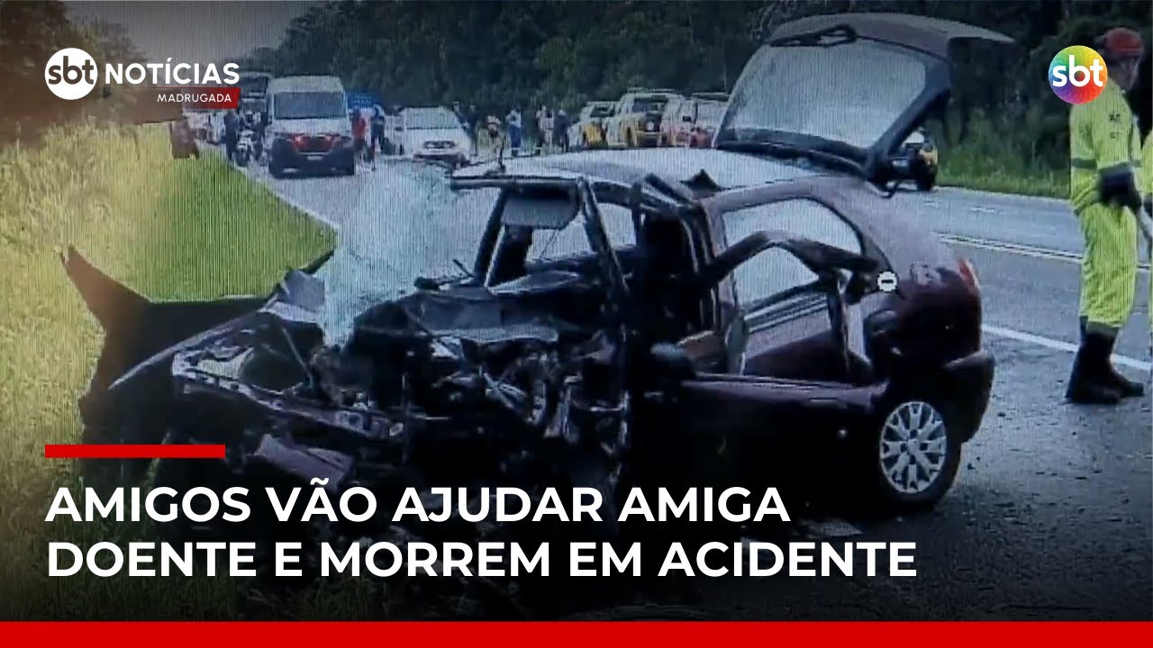 Amigos que iam ajudar amiga doente morrem em acidente no Paraná | #SBTNotícias