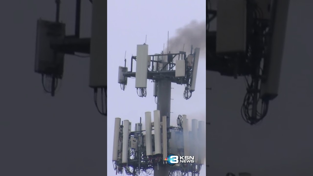 Cell Phone tower burning in Andover, collapse possible  