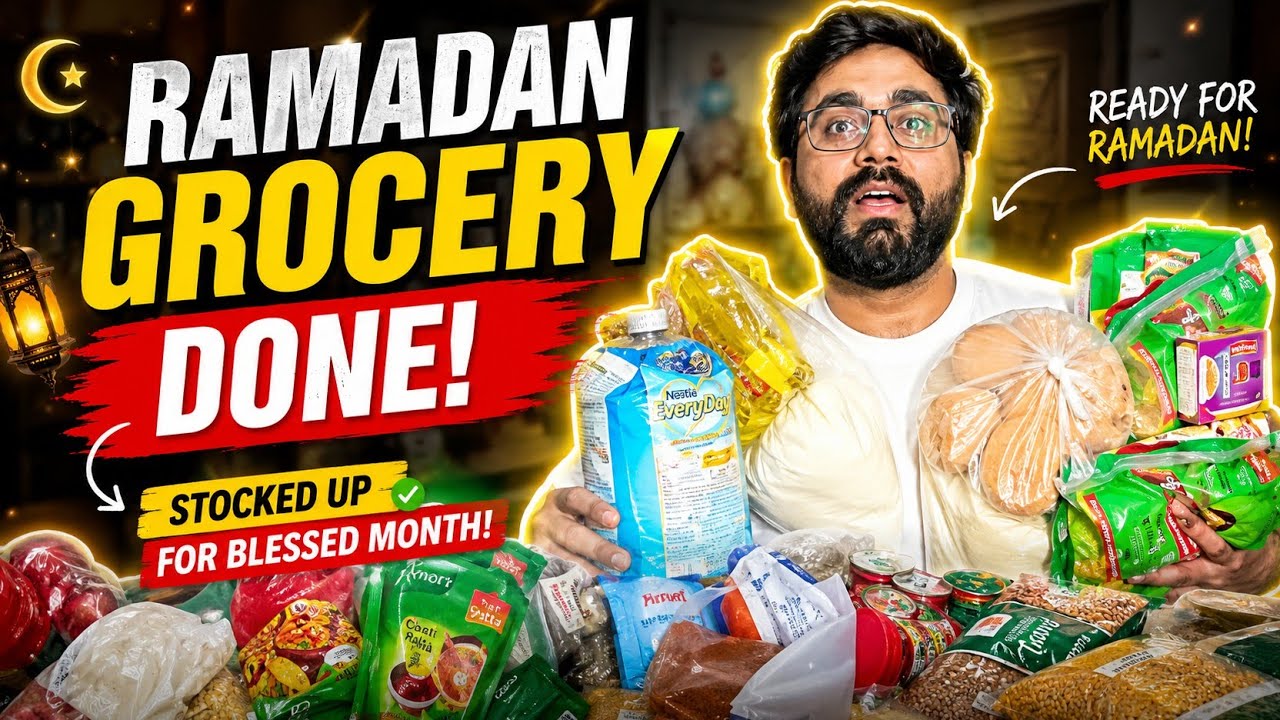 Ramadan anay ki khoshi ma Grocery kar li | Rainbow Gaye waha Samosay khaye | Wapsi par Fish khayi
