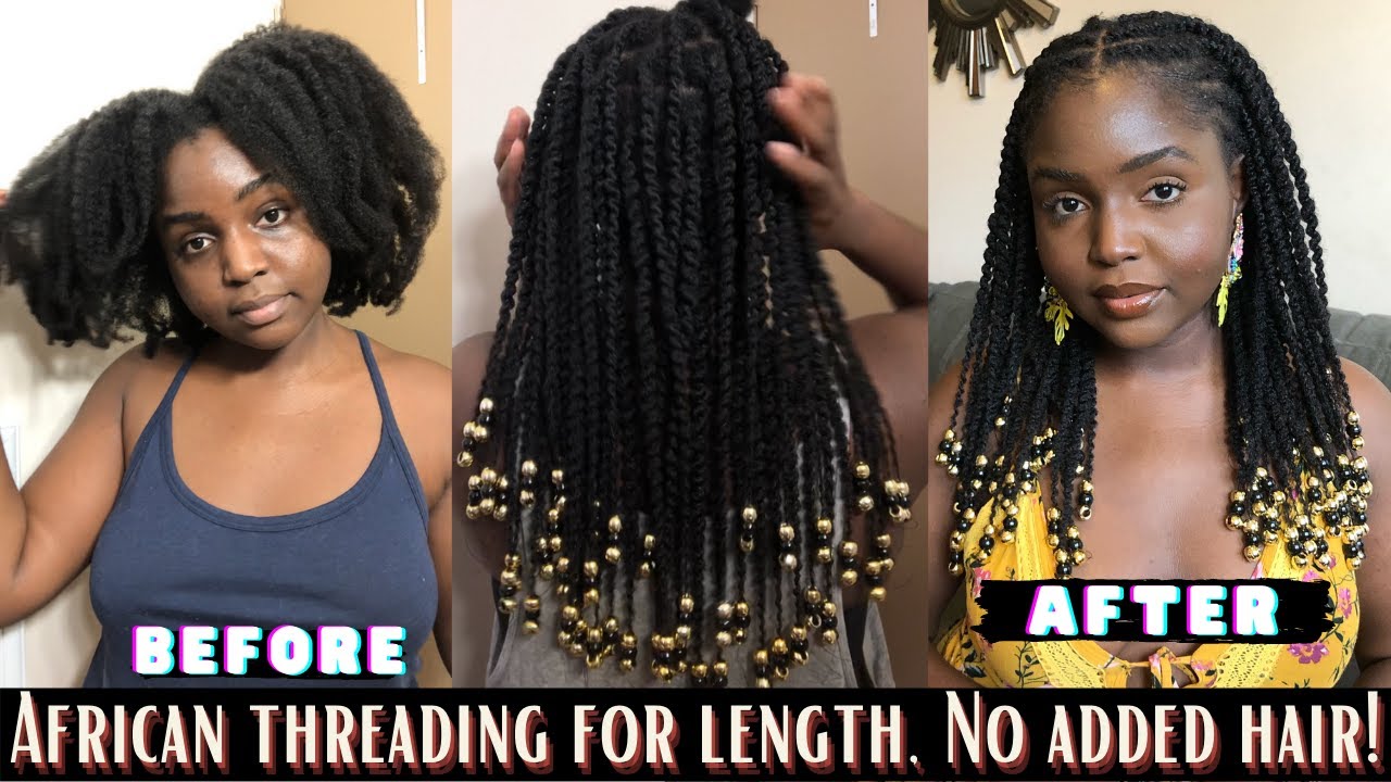 Threading my 4c hair AGAIN, No added hair, smaller sections, retain length ft CurlSmith
