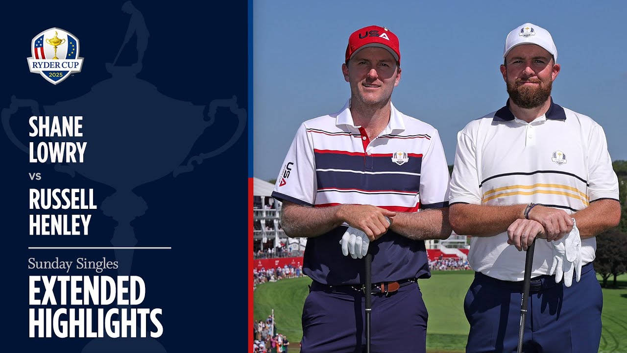 Shane Lowry vs Russell Henley Extended Highlights | Sunday Singles | 2025 Ryder Cup