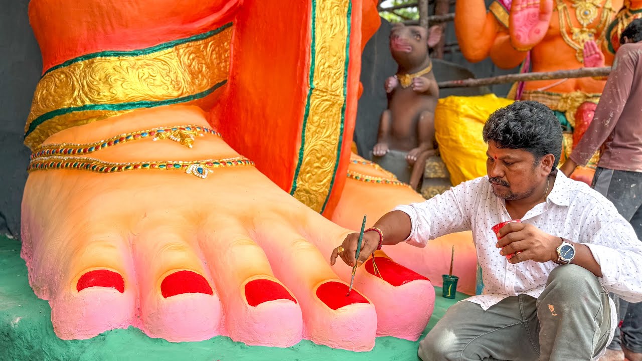 India's Biggest Khairatabad Ganesh Padalu Painting 2025 | Khairatabad Ganesh Updates 2025