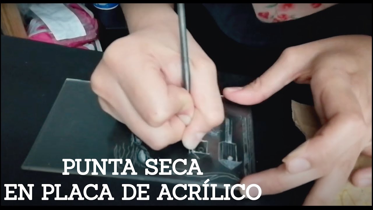 Taller Grabado Verde - Punta seca en Placa de Acr&iacute;lico