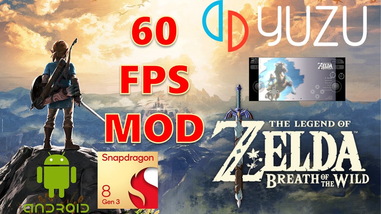 Zelda Breath of the Wild en Android ... ¡¿a 60 FPS?! - Snapdragon 8 Gen 3 - Redmagic 9 Pro - YUZU