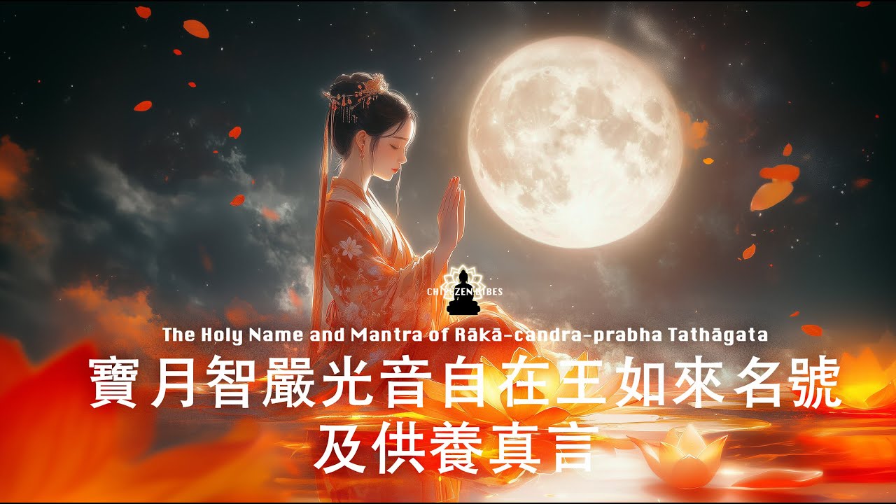 靜夜梵音 月輪淨心｜藥師七佛之二・寶月智嚴光音自在王如來名號與供養真言The Holy Name and Mantra of Rākā-candra-prabha Tathāgata