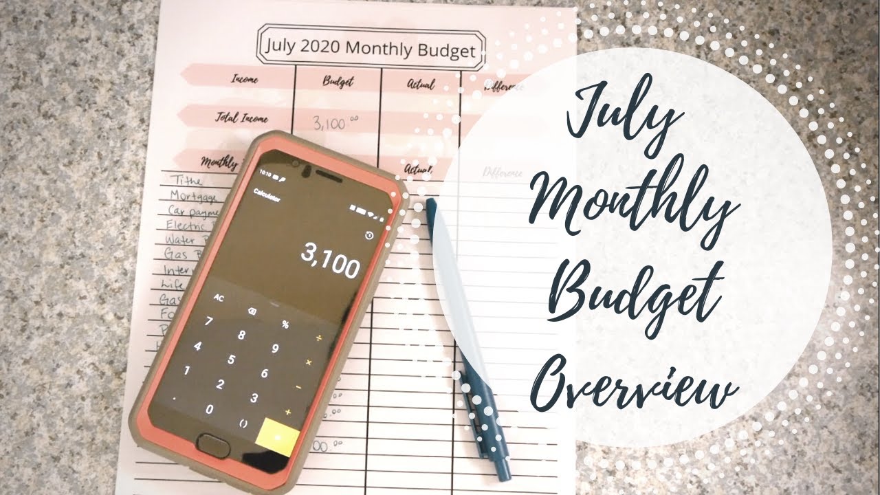 July Monthly Budget Overview | Dave Ramsey Inspired Budget