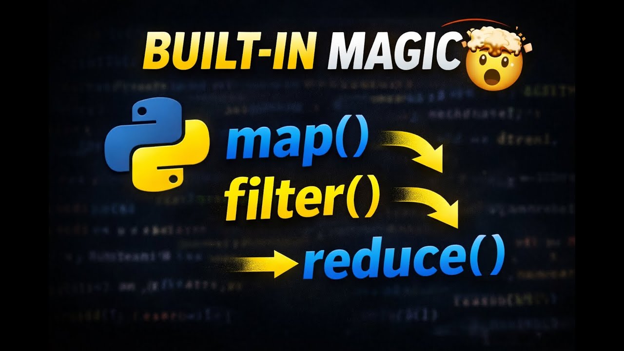 “Python Built-in Higher Order Functions 🤯map() filter() reduce() Tamil-la Super Simple!”