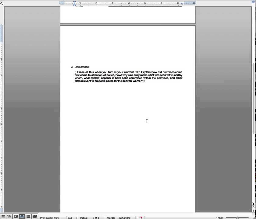 How to write statements of probable cause 2015