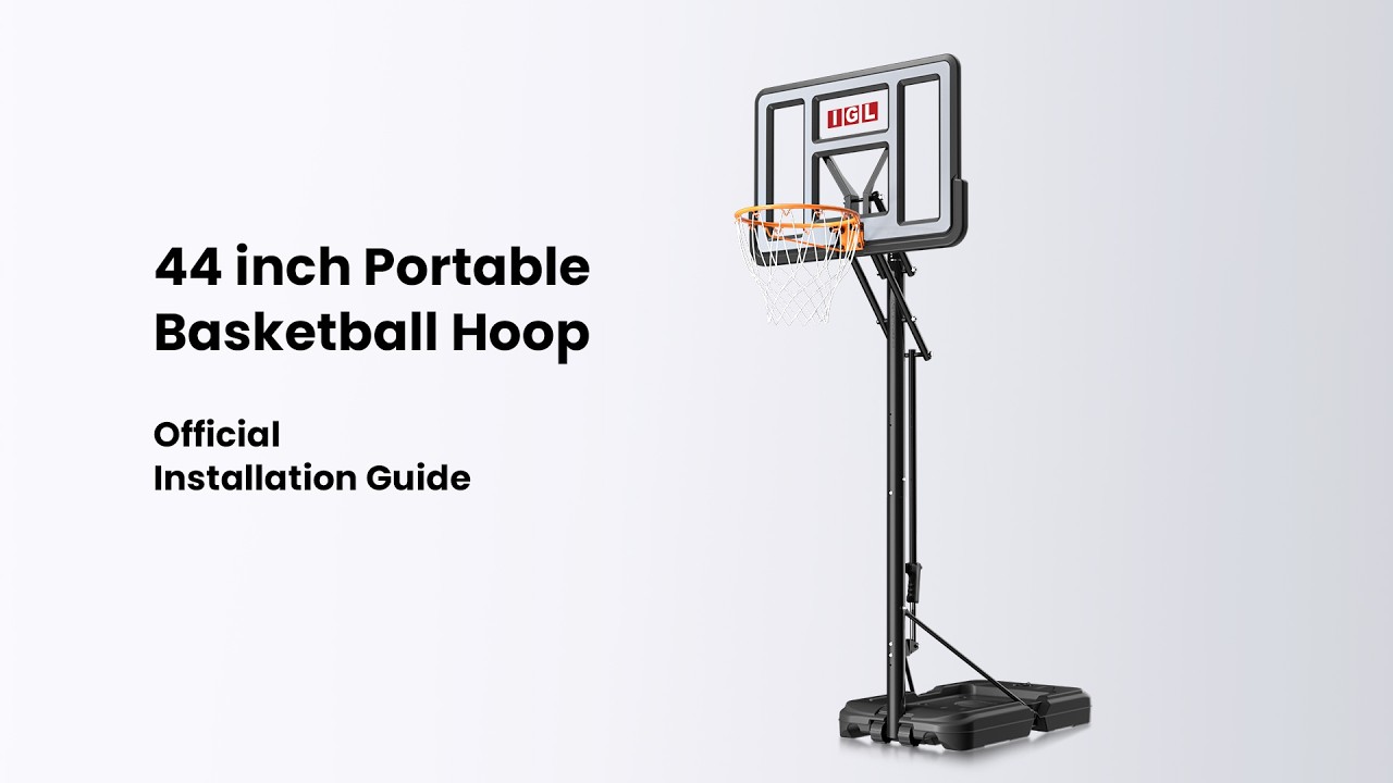 IGL 44 inch Portable Basketball Hoop installation