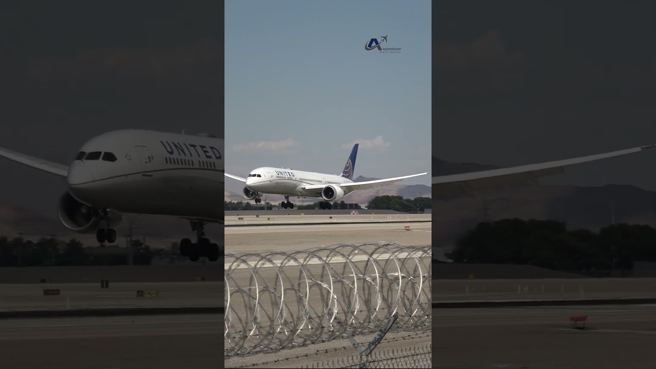 *NFL* Charter Flight | *United Airlines* | B787-9 Dreamliner Landing at Las Vegas