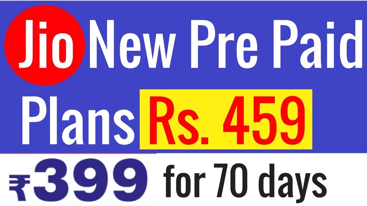 Jio New Pre Paid Plans Details | 459 | Diwali offer | Latest plans | effective from 19th Oct 201t