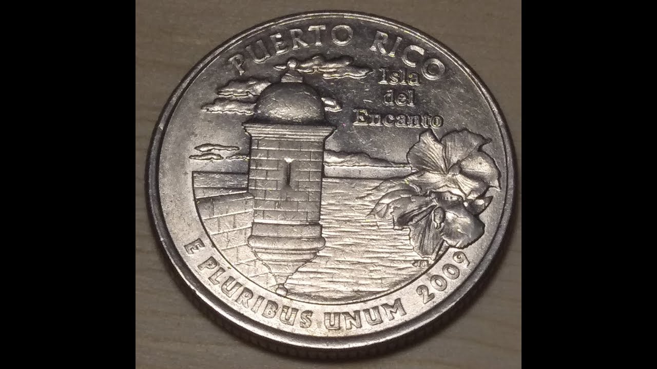 LA MONEDA DE PUERTO RICO. MIRA CUANTO VALE. 25 CENTAVOS 2009D