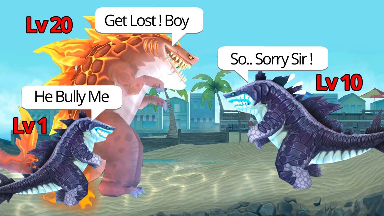 ALL SHARKS SIZE COMPARISON LEVEL 1 vs 10 vs 20 [Chapter 3] | Hungry Shark Evolution - Magmajira