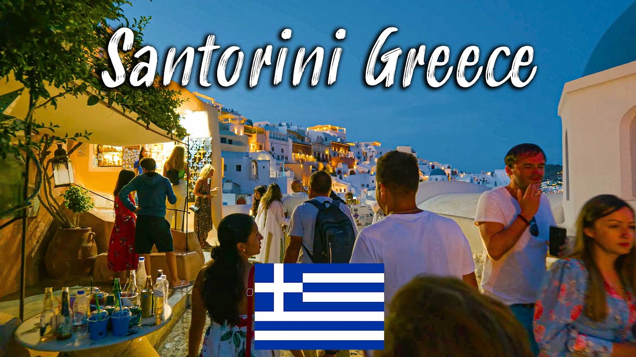 Oia Santorini, walking tour 4k