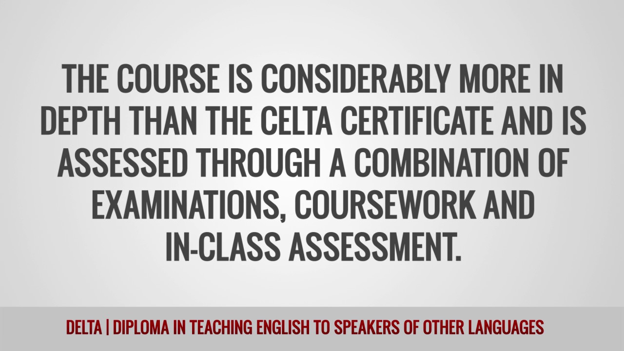 ITTT Glossary - DELTA | Diploma in Teaching English to Speakers of Other Languages