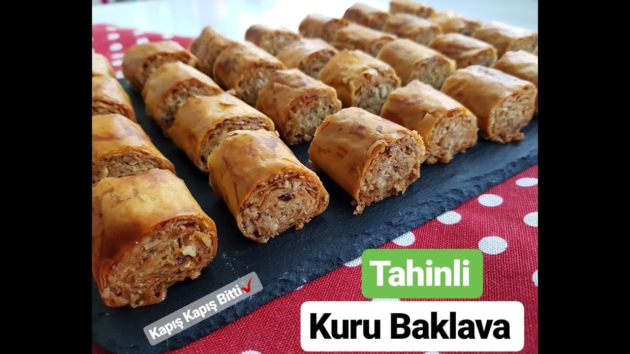 Hazır yufkadan, haftalarca BAYATLAMAYAN TAHINLI KURU BAKLAVA✔Tadanlar hazır zannetti😍