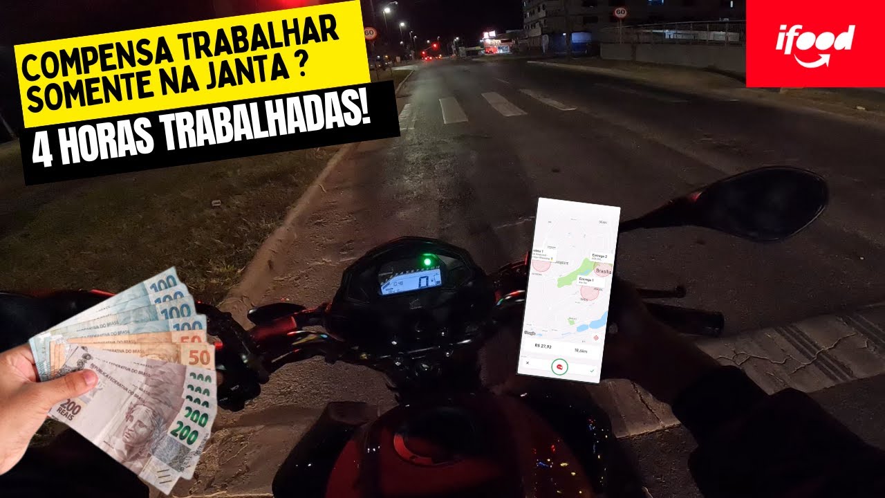 IFOOD: Entregas Das 20:00 as 00:00 , Quanto Faturei em 4 horas de Entrega como nuvem ?