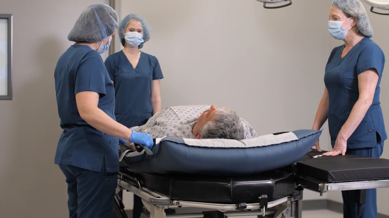 HoverMatt T Burg - How to use the Trendelenburg patient stabilisation and air transfer mattress