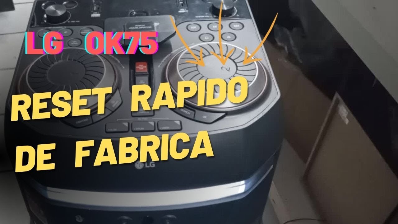 how to reset lg bluetooth speaker   Como resetar som LG Ok75 e outros