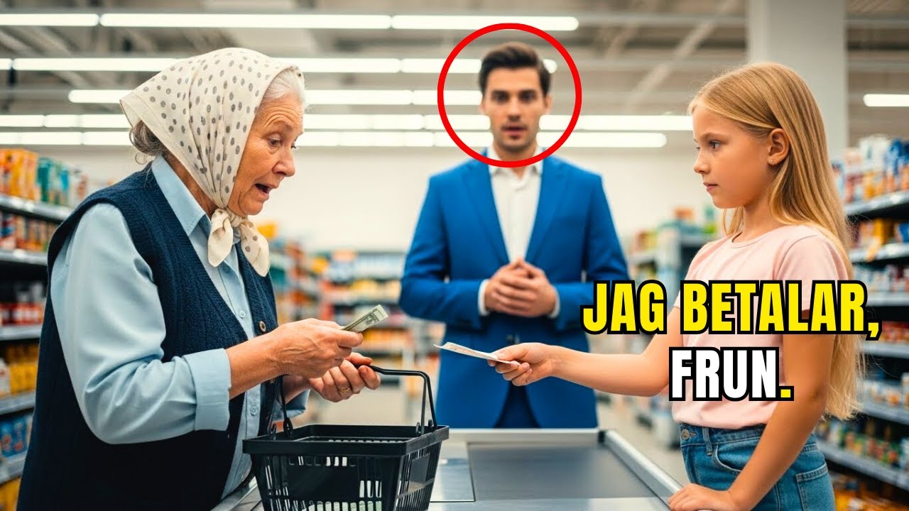 Fattig flicka betalar för en hungrig äldre kvinna — ovetande om att hennes miljardärson tittar på