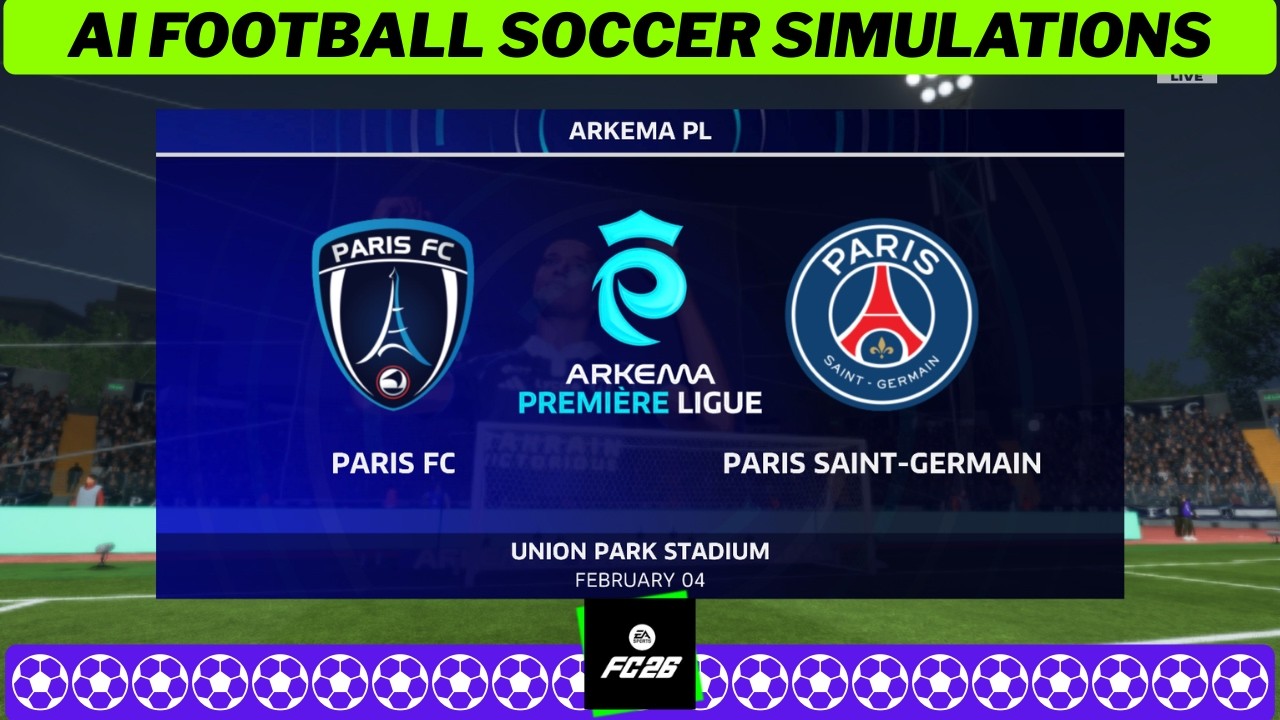 PARIS FC vs PARIS ⚽👩 Première Ligue 2025/26 Matchday 15 🟪 EA FC 26 Simulation
