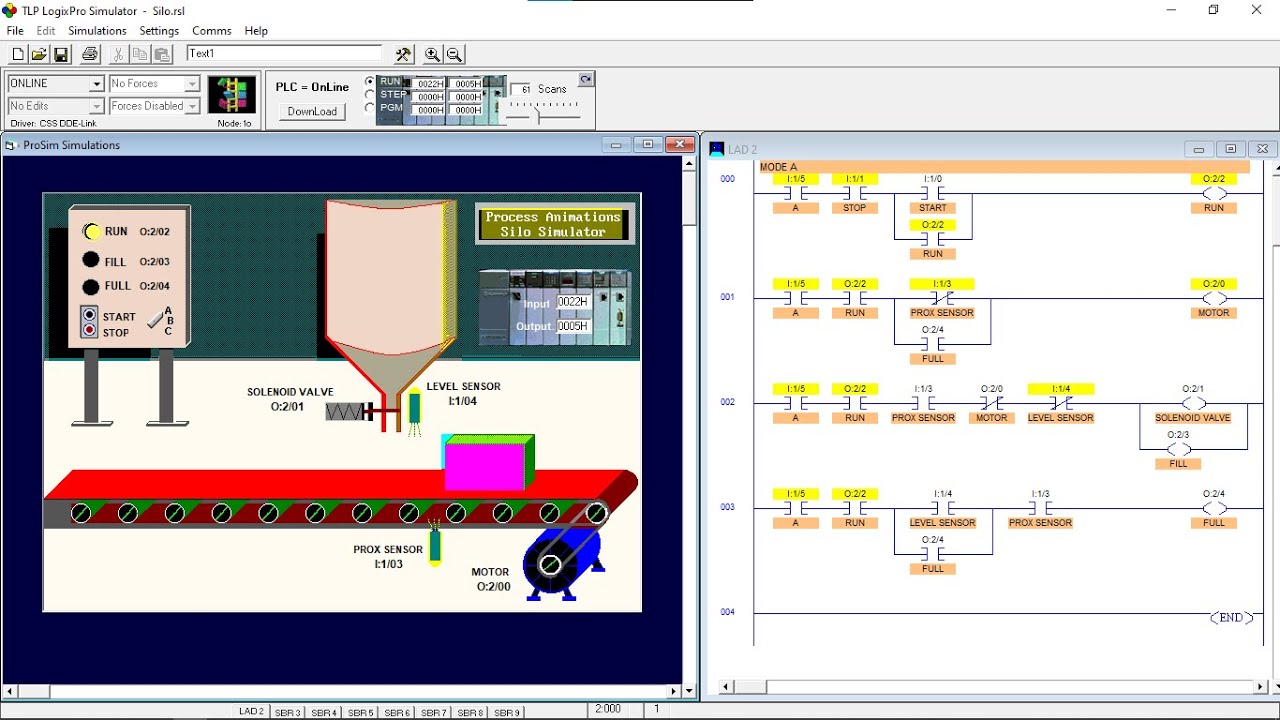 Cómo Programar PLC - Válvula de Llenado /  Silo Simulator - Logix Pro (Programación Fácil)