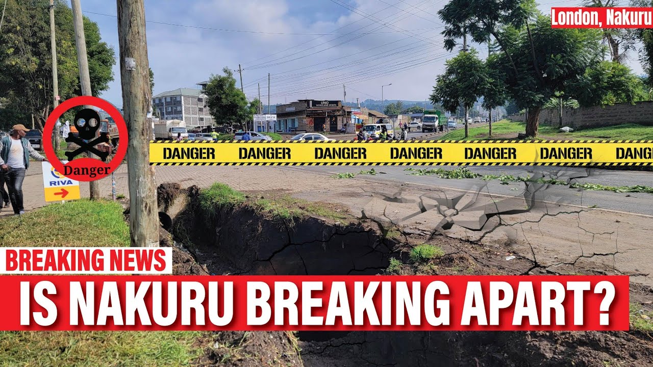 BREAKING! Sinkhole Appears on Nakuru-Kabarak Road Near RIVA Petrol Station London Area!😱