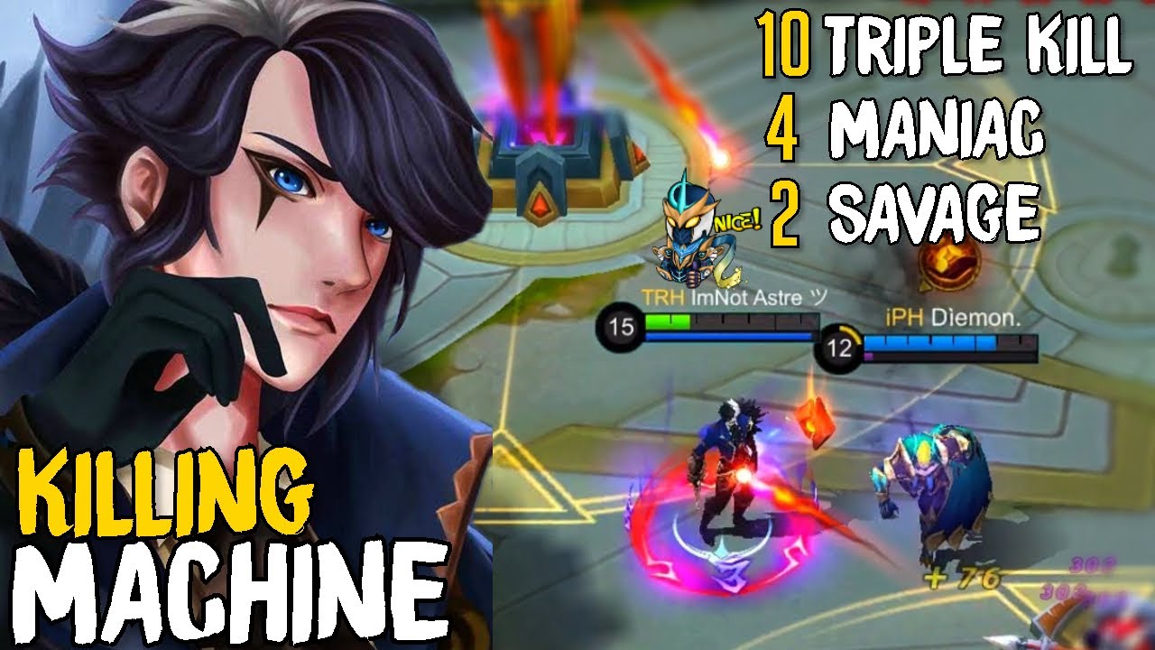 *UNSTOPPABLE* UNLI TRIPLE KILL, MANIAC AND SAVAGE | Astre Hairstylist Gusion Montage | MLBB