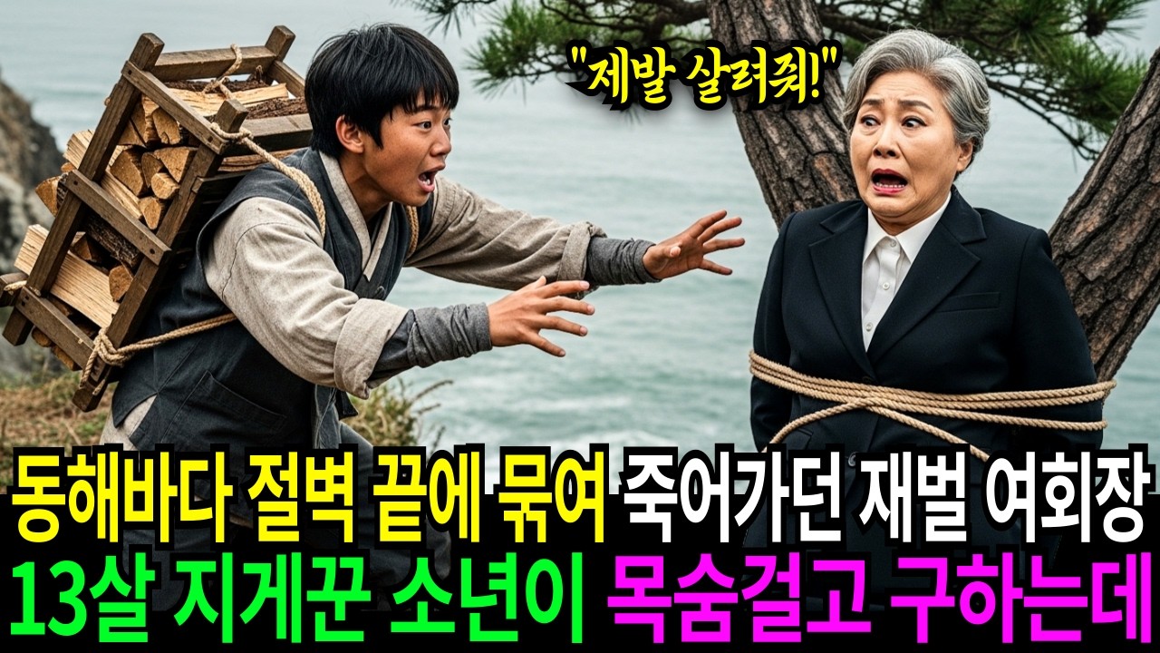 동해바다 절벽 끝에 묶여 죽어가던 재벌회장을 13살 지게꾼 소년이 목숨 걸고 구하는데...  l 노후사연 l 인생사연