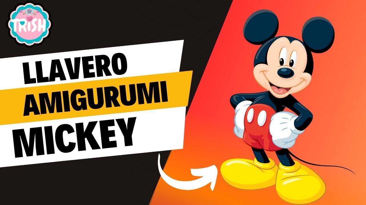 🧶 Llavero Mickey Fácil y Rápido para Principiantes🧶