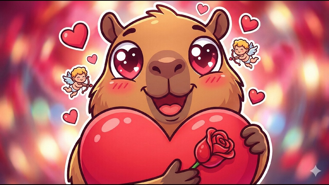 Enganchado del Capibara Enamorado 💘 Mix San Valentín y Amistad 2026