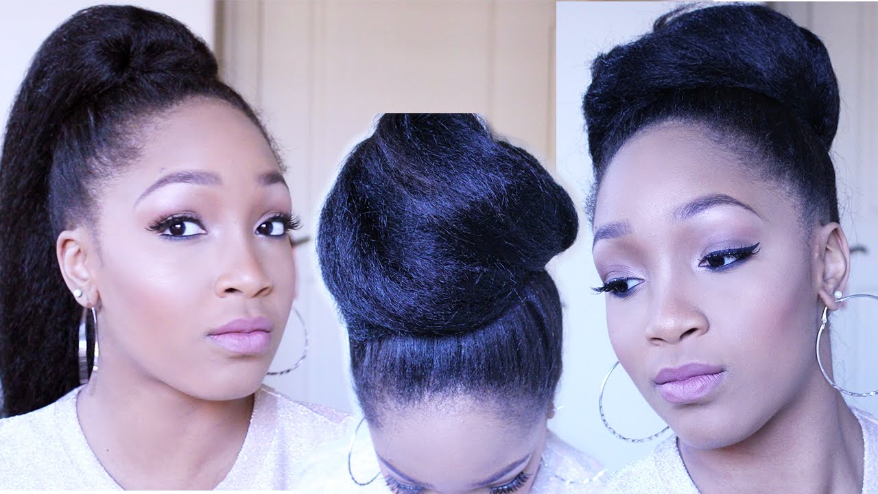 Nicki Minaj Inspired ponytail & Bun | With Affordable Braiding Hair