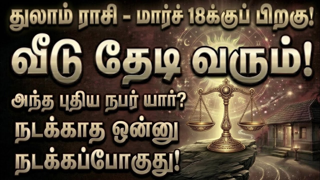 துலாம் - மார்ச் 18-க்கு பிறகு வீட்டு வாசலை மிதிக்கப்போகும் அந்த நபர் யார்? நடக்காத 1 நடக்கப்போகுது!