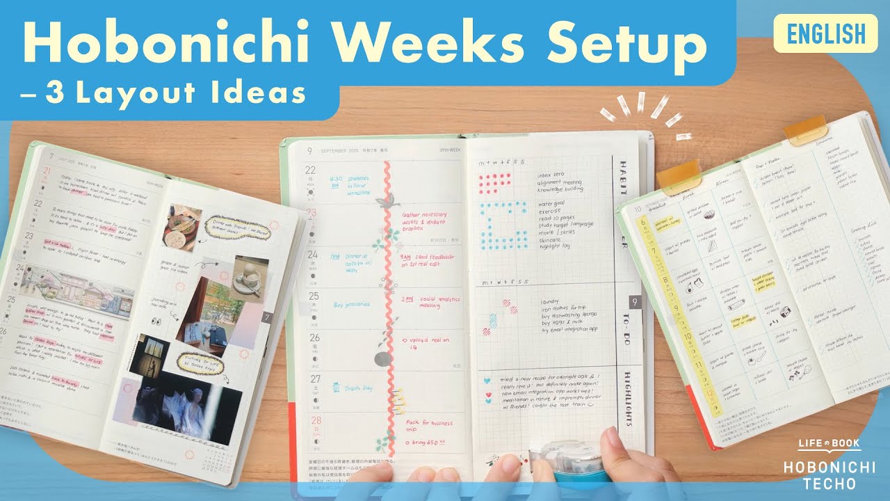 [RU] Как использовать Hobonichi Weeks — 3 идеи для макета