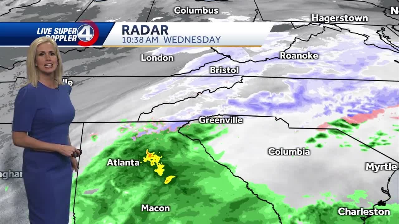 Snow falling across Upstate