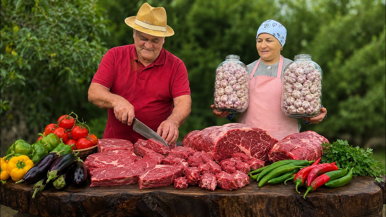 Making a Giant Beef Dish the Traditional Village Way!