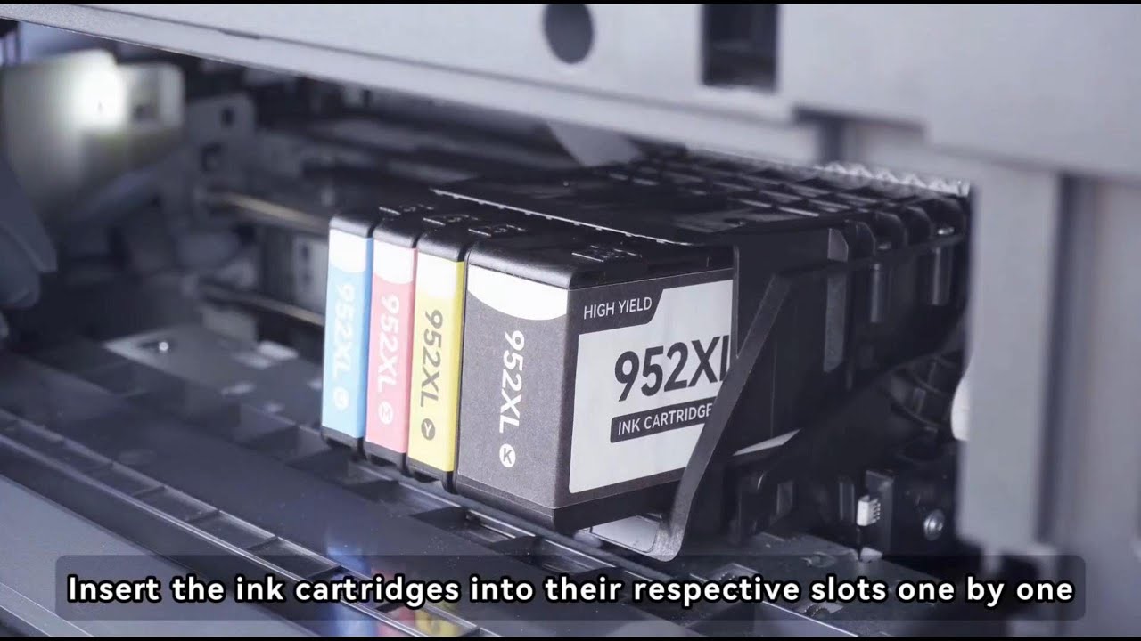 How to Install HP 952 952XL Ink Cartridges on HP OfficeJet Pro 7740 8210 8710 8715 8720 8740 Printer
