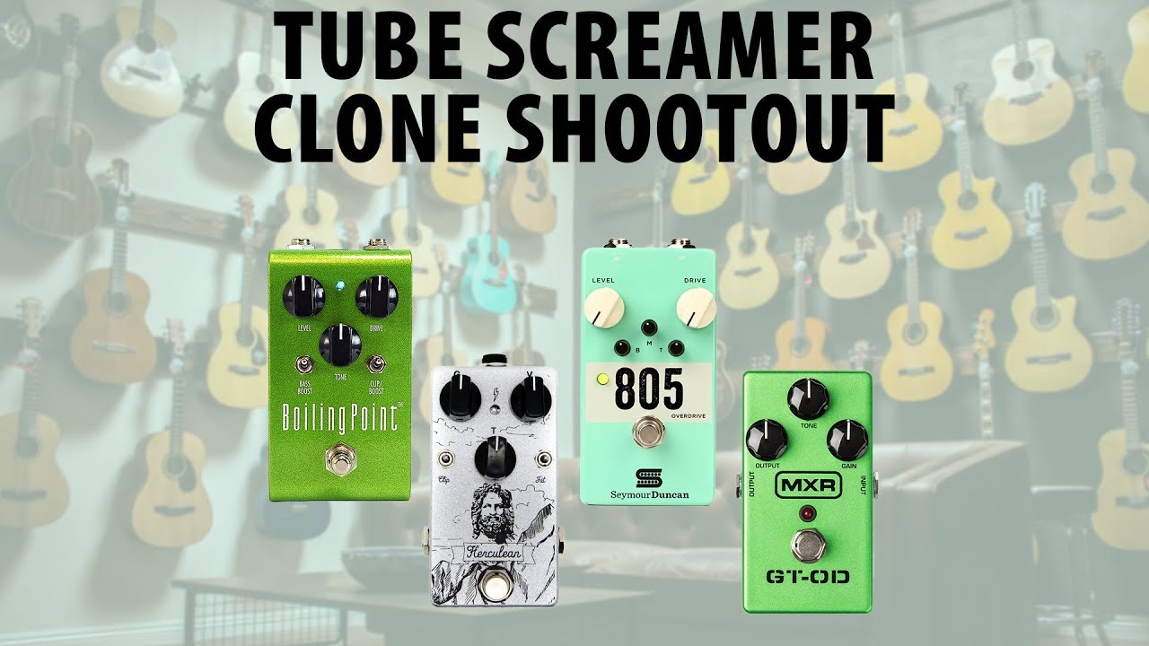 Tube Screamer Shootout Rockbox Boiling Point v Mythos Herculean v Seymour Duncan 805 v MXR GT-OD