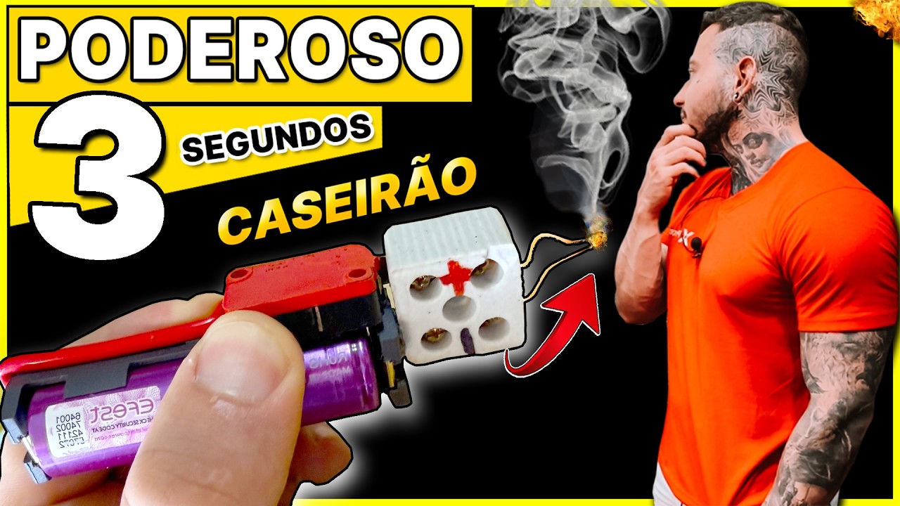 Como Fazer um FERRO DE SOLDA PODEROSO! Esquenta em 3 segundos e Funciona com baterias 🔥 JLCpcb