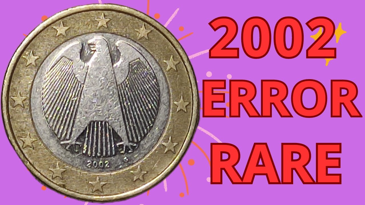 1 euro coin.  Germany. 2002G.  Error and rare.