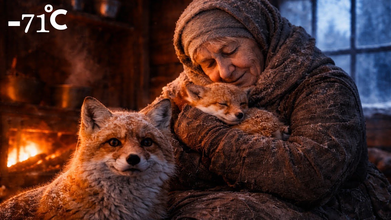 An Elderly Woman Saved a mother fox  and Her Freezing cub at –71°C 