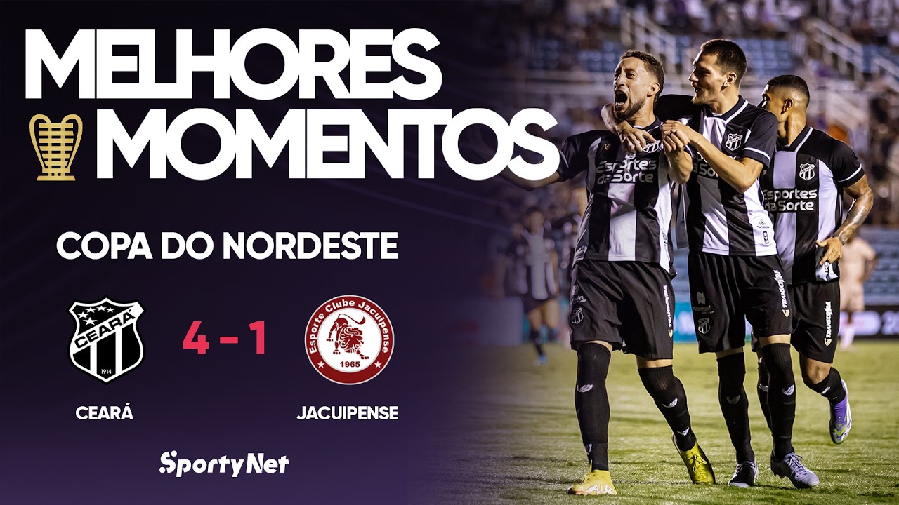VOZ&Atilde;O DEU SHOW - Cear&aacute; 4x1 Jacuipense - Melhores Momentos - Copa do Nordeste