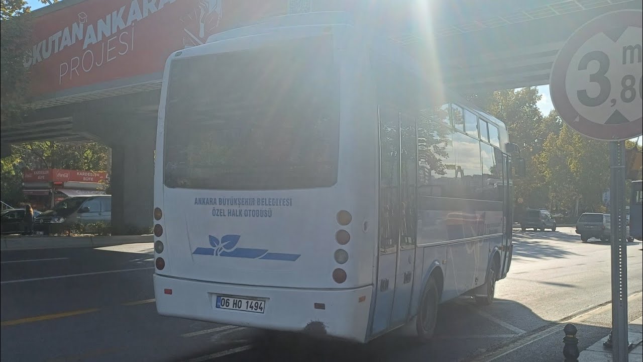 Isuzu Novociti ile bol motor sesi eşliğinde önden yolculuk videosu.06 HO 1494