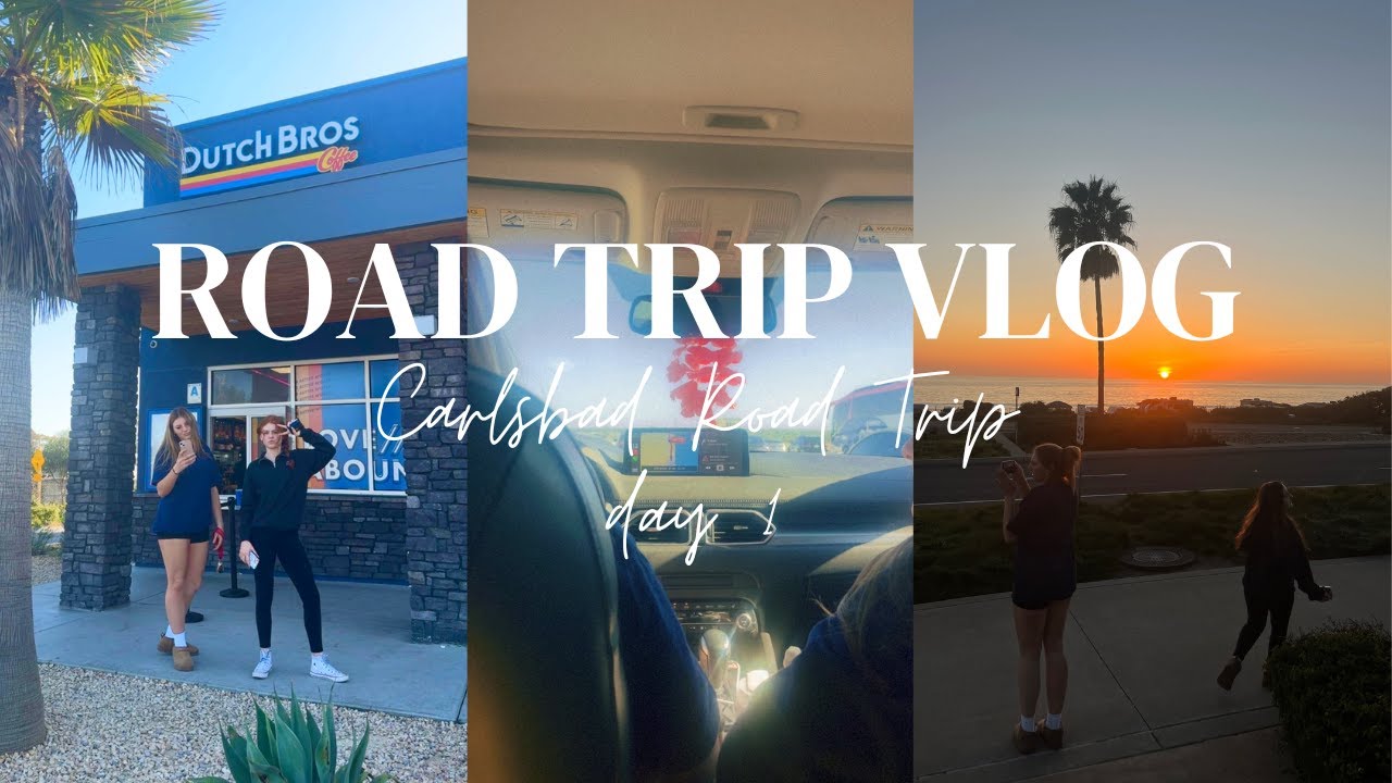 ROAD TRIP VLOG!! CARLSBAD TRIP DAY 1, DRIVING, BEACH, FOOD, & MORE!!