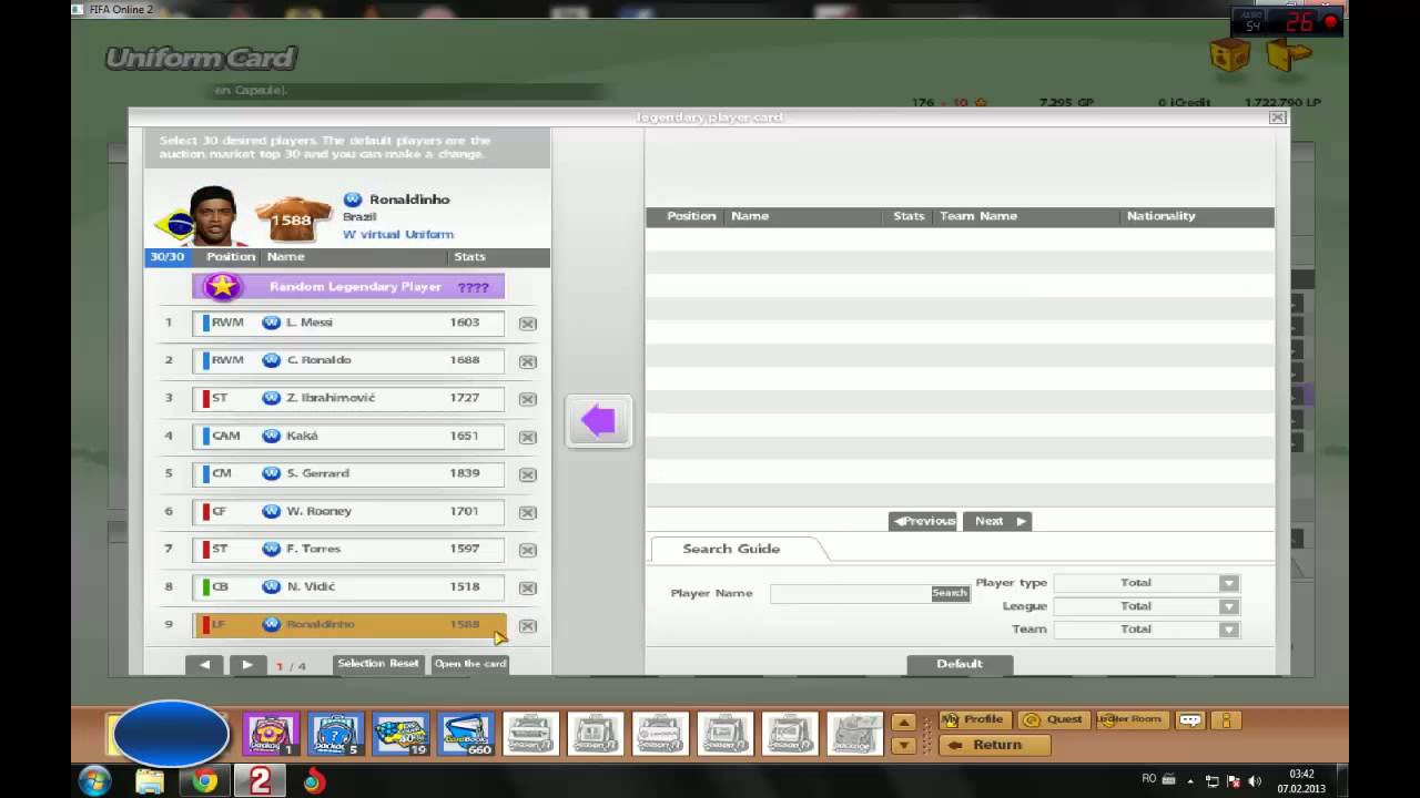 Opening Legendary uniform cards Fifa Online 2
