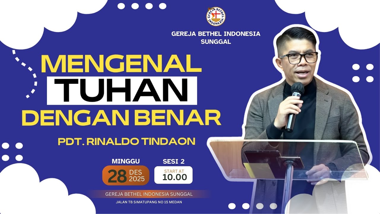 Ibadah Raya II || Pdt. Rinaldo Tindaon || Minggu, 28 Desember 2025 || Pkl. 10.00 WIB